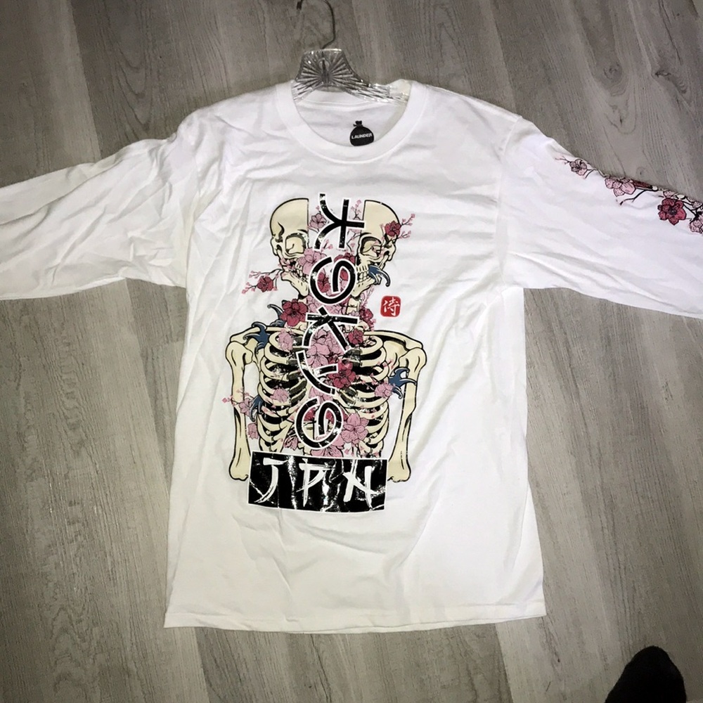 White Long Sleeve Japanese Shirt